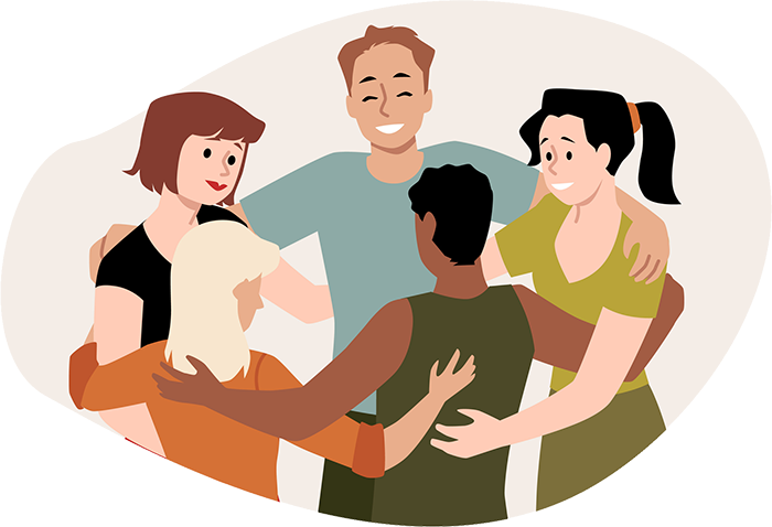 People in a circle