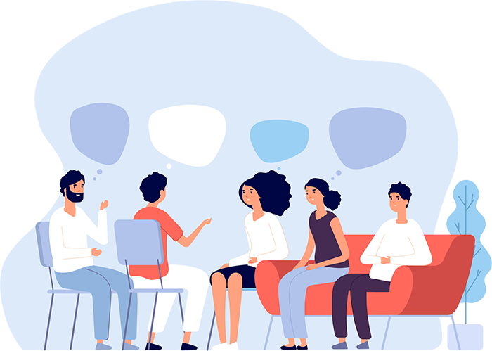 people in a meeting