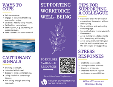 purple brochure with leaf on cover