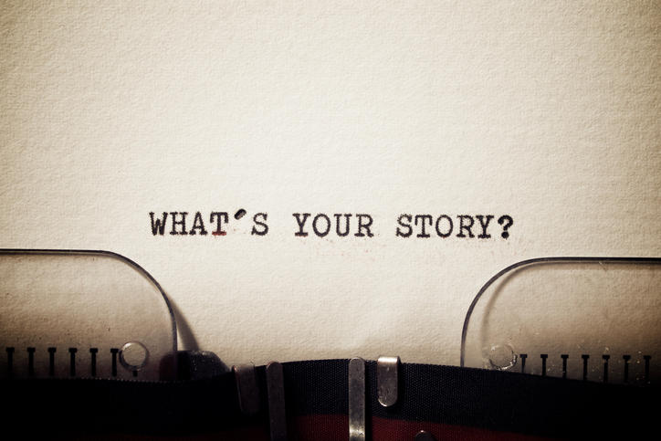 close-up of a typewriter with 